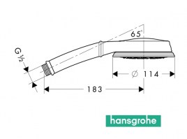 MEDIDAS TELEDUCHA 100 MULTI CROMA CLASSIC HANSGROHE